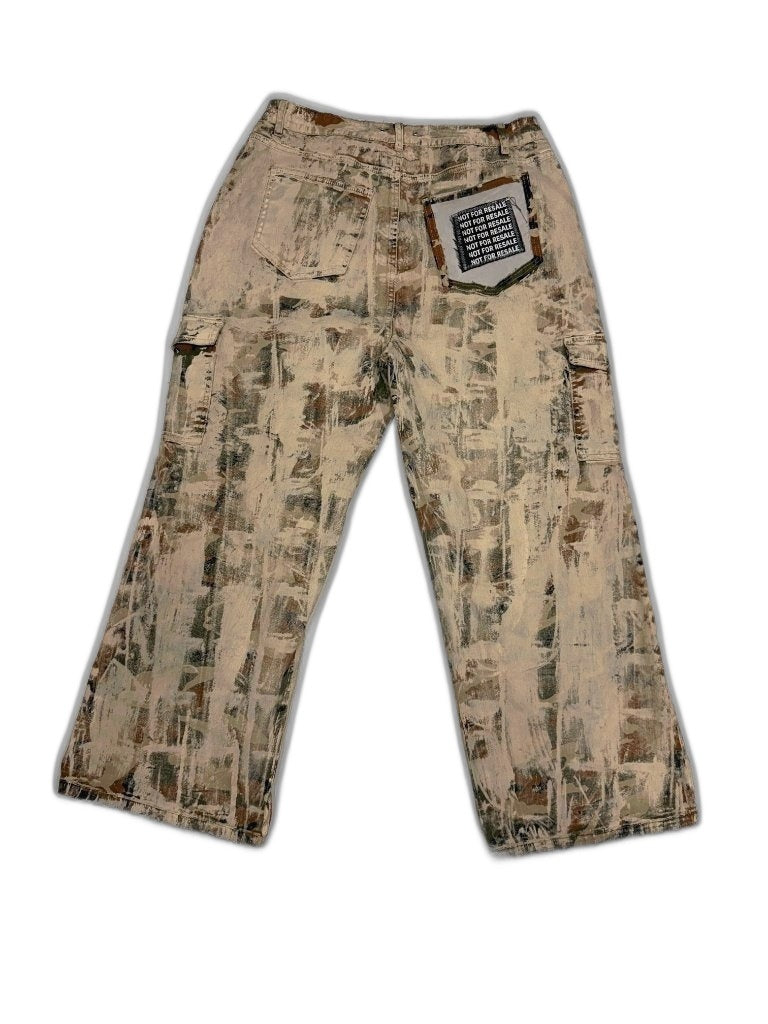 RECONSTRUCTED 001_26_01 — Bleached Camo Cargo Pants