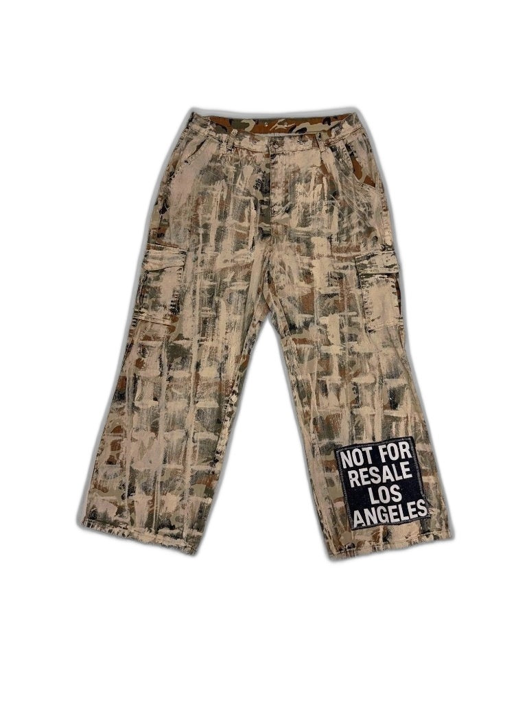 RECONSTRUCTED 001_26_01 — Bleached Camo Cargo Pants