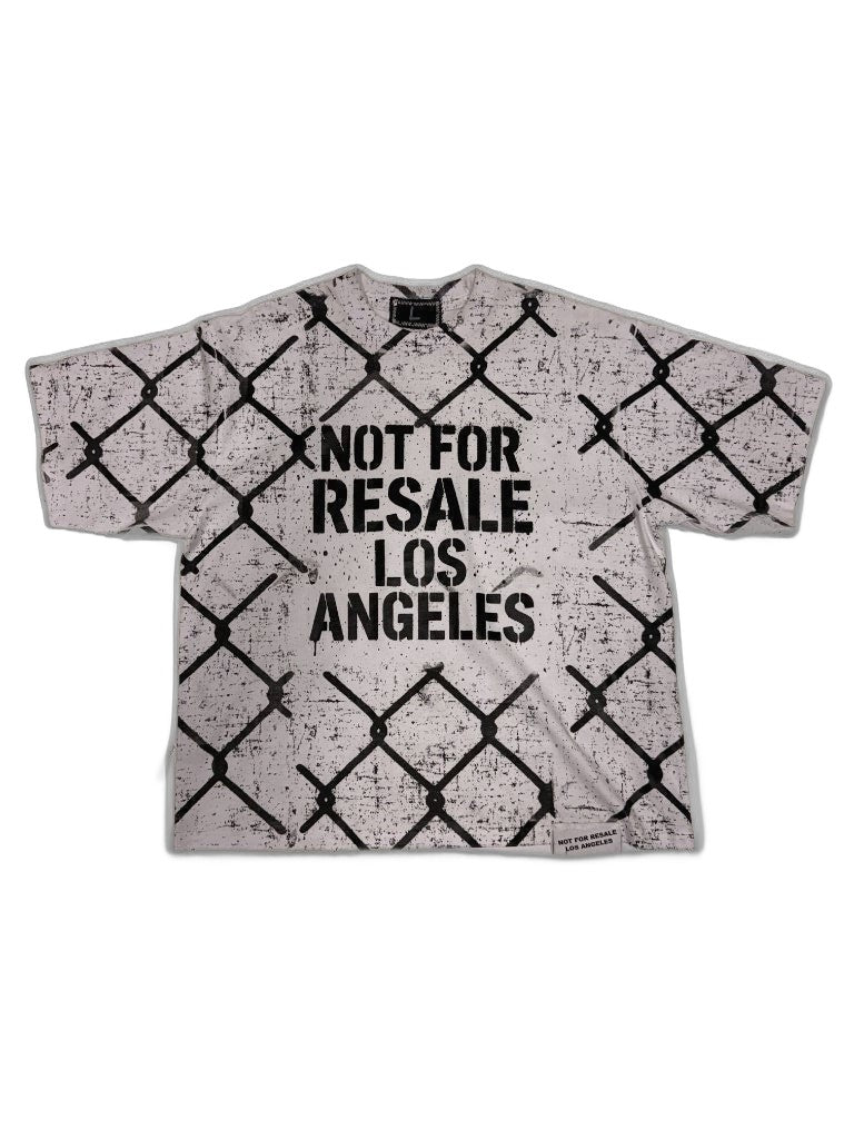 RECONSTRUCTED UNIT 001_26_16 — White Chain-Link Fence All-Over Print NFR Tee