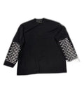 RECONSTRUCTED UNIT 001_26_17 — Black NFR Long Sleeve, Repeating Text Cuffs