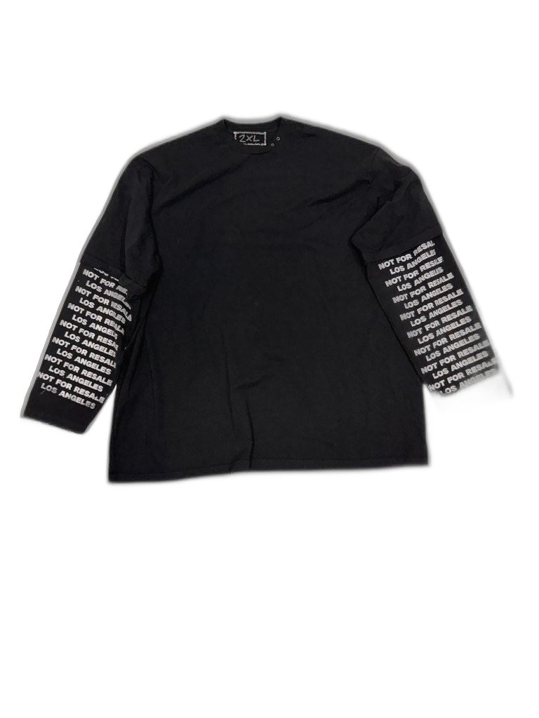RECONSTRUCTED UNIT 001_26_17 — Black NFR Long Sleeve, Repeating Text Cuffs