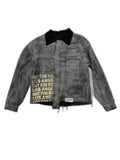 RECONSTRUCTED UNIT 001_26_20 — Grey Smoke-Dyed Bomber Jacket, Yellow NFR Stencil