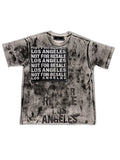 RECONSTRUCTED 001_26_26 — White Acid Wash NFR Block Print Tee, Bat & Fleur Graphic
