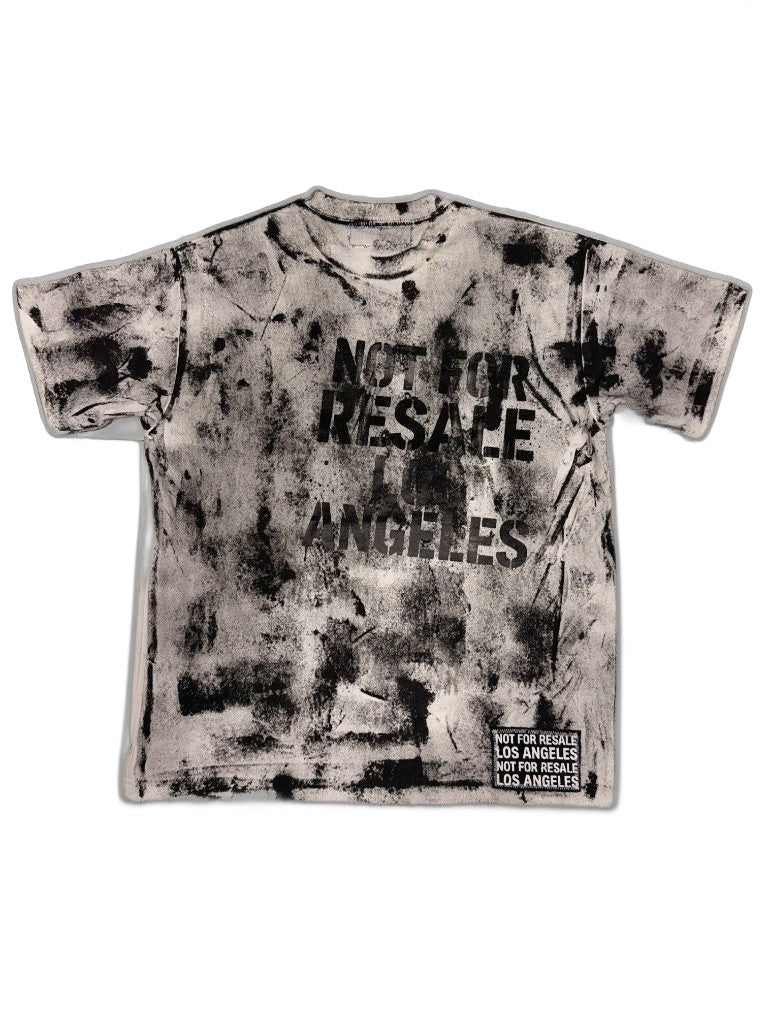 RECONSTRUCTED 001_26_26 — White Acid Wash NFR Block Print Tee, Bat & Fleur Graphic