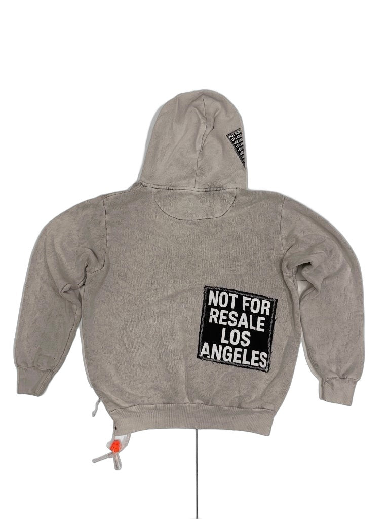 RECONSTRUCTED 001_26_38 — Grey Acid Wash Hoodie, Tonal NFR Stencil, NFR Hood Print & Block Patch