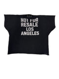 RECONSTRUCTED 001_26_63 — Black Boxy Raw-Cut Tee, Large NFR Block Print & NFR Back Patch